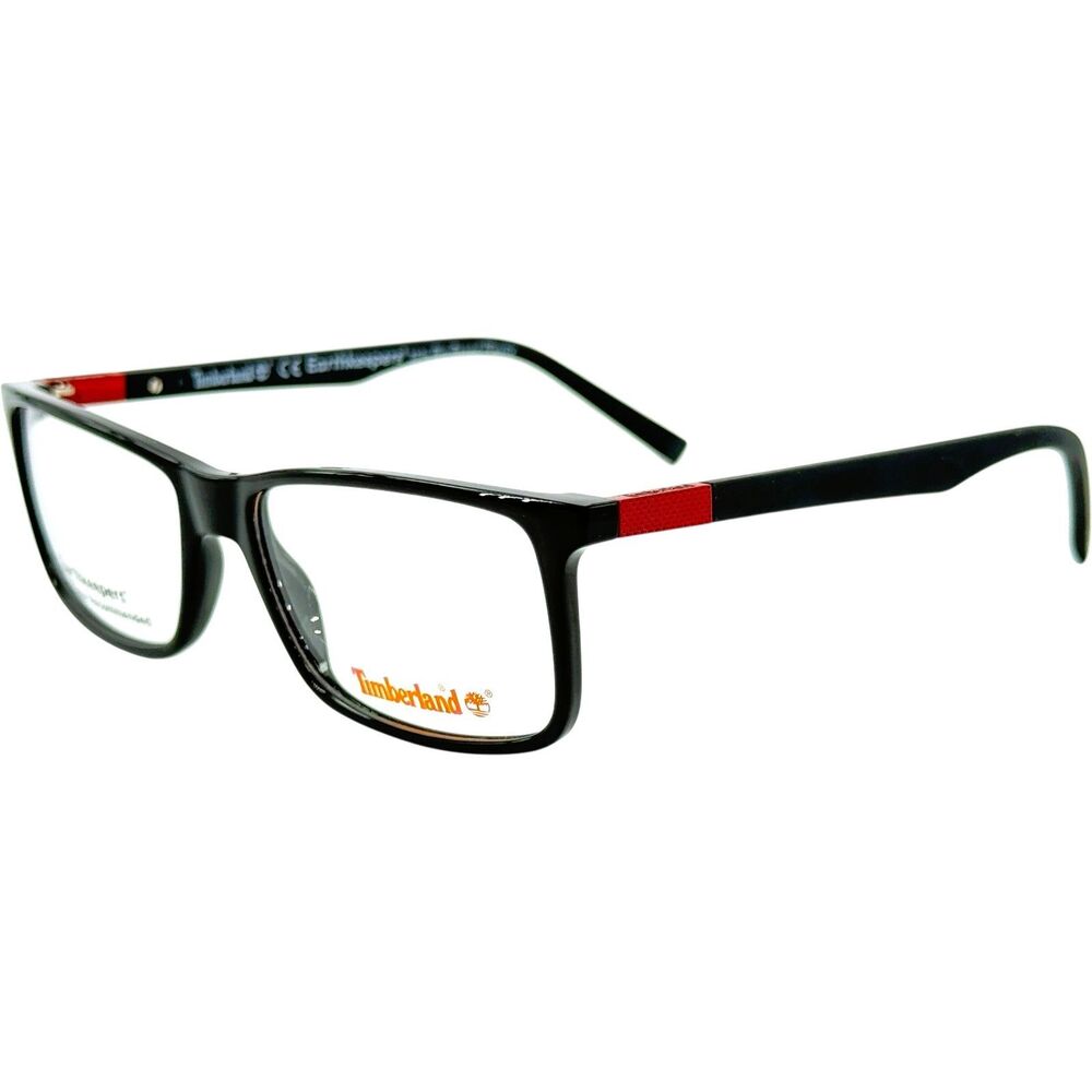 Timberland TB1650  Mens Plastic Eyeglass Frame 001 Shiny Black  55-16